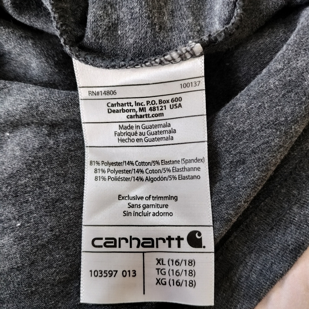 Carhartt Force  Boys Slightly fitted Long Sleeve T-shirt size XL 16/18 - Picture 8 of 8